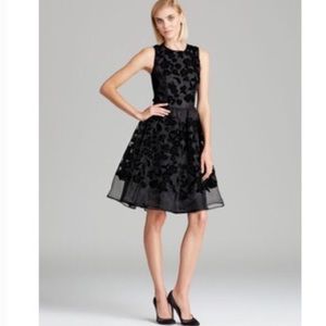 French Connection Velveteen Rose Dress, black, 2